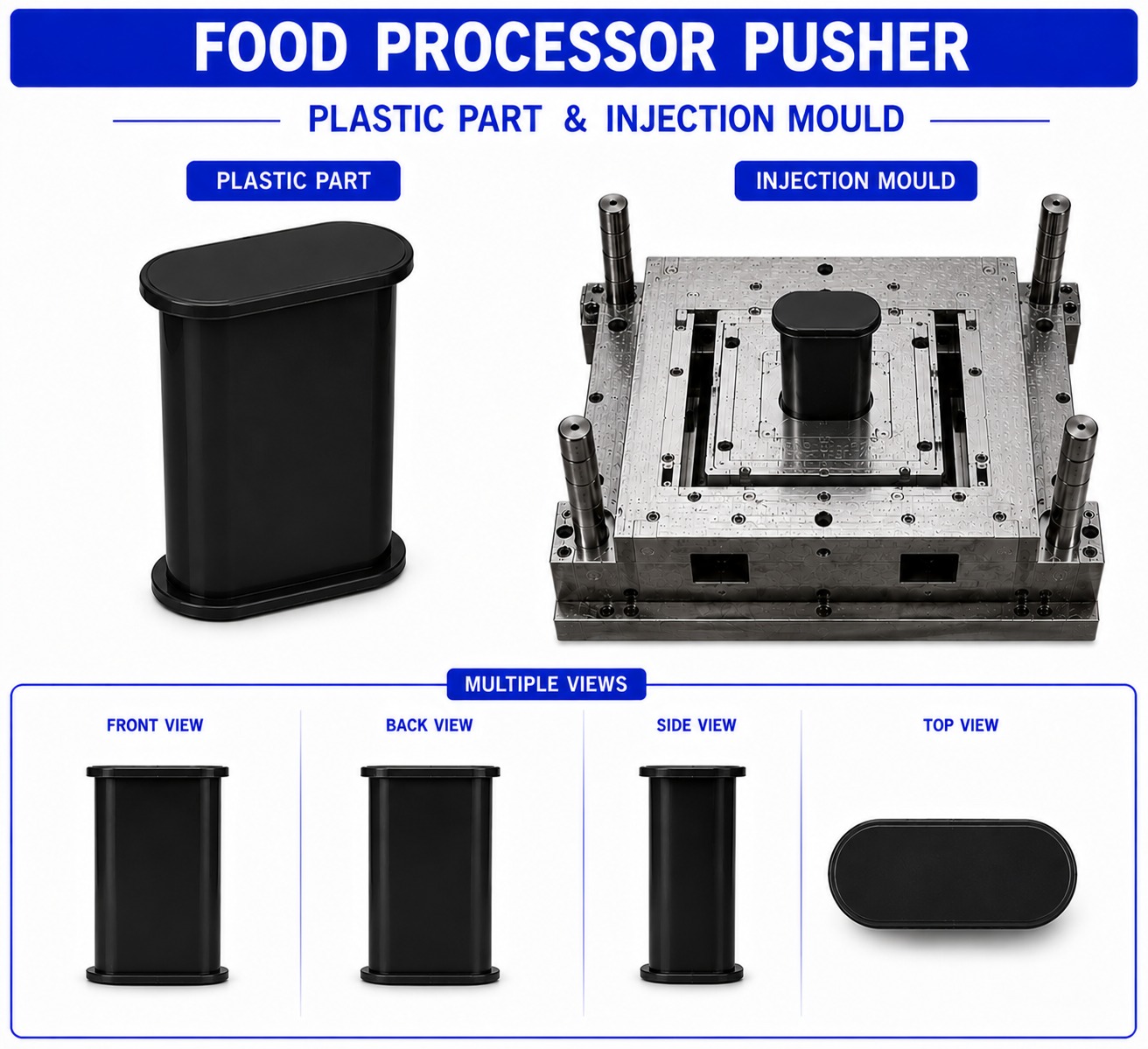 Food Processor Plastic Pusher Mould and Moulding Services